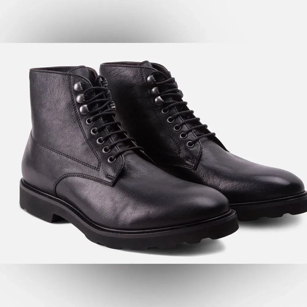New!  Gordon Rush Austin Lace Up Chukka Boots Leather Black Size 9.5B
